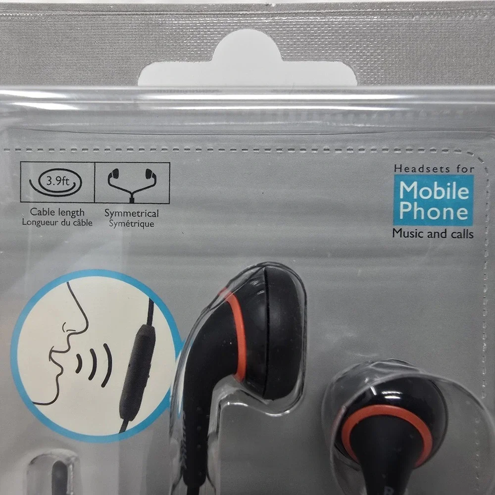 Philips In Ear Headset Headphones Mobile Phone Clear Sound SHH2661 New‎